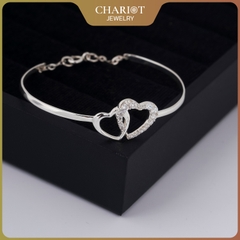 Lắc tay BCJ17 hai trái tim liên kết Chariot Jewelry
