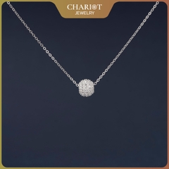 Dây chuyền bạc s925 DCJ203 đá tròn nhỏ, phong cách Hàn Quốc nhẹ nhàng, ChairotJewelry