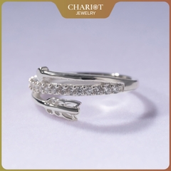 Nhẫn bạc NCJ08 Hình Mũi Tên Đính Đá Lấp Lánh Chariot Jewelry