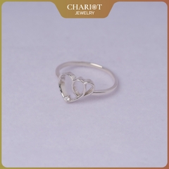 Nhẫn bạc NCJ56 S925 Trái tim đáng yêu, quà tặng Valentine, Chariot Jewelry