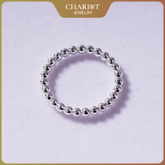 Nhẫn bạc NCJ03 hạt kết trơn, quà tặng sinh nhật dành cho bạn gái ChariotJewelry