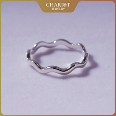 Nhẫn bạc NCJ12 Gợn Sóng Phong Cách Nhẹ Nhàng Chariot Jewelry