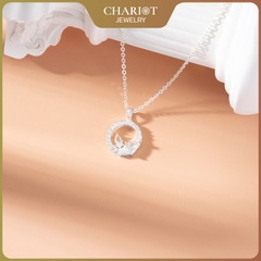 Dây chuyền bạc DCJ21 925 Vòng hoa lá ChariotJewelry