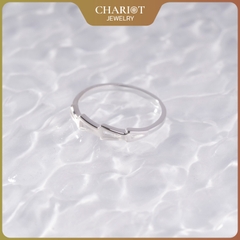 Nhẫn Bạc NCJ37 Hoạ Tiết Tam Giác Nối Tiếp Chariot Jewelry