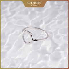 Nhẫn Bạc NCJ33 Hoạ Tiết Tròn Trơn Chariot Jewelry