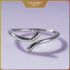 Nhẫn bạc NCJ18 Xoắn Hở Đơn Giản Chariot Jewelry