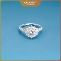 Nhẫn bạc NCJ51 Bông tuyết trắng ChariotJewelry