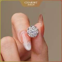 Khuyên tai bạc  ECJ15 bạc 925 đính đá siêu xinh ChariotJewelry