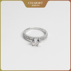 Nhẫn đôi bạc S925 nam nữ NCJ100 Gemstone Sparkle, nhẫn couple bạc, quà tặng 8-3 ý nghĩa dành tặng bạn gái, ChariotJewelry