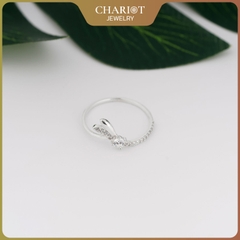 Nhẫn bạc NCJ108 họa tiết tai thỏ đính đá CZ, quà tặng ý nghĩa dành tặng sinh nhật bạn gái, ChariotJewelry