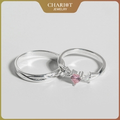 Nhẫn đôi bạc S925 nam nữ NCJ98 Infinity Love, nhẫn couple bạc, quà tặng Valentine ý nghĩa dành tặng bạn gái, ChariotJewelry