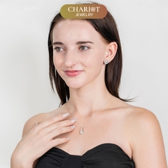 Dây chuyền bạc s925 DCJ03 giọt nước sang trọng nữ tính, ChariotJewelry