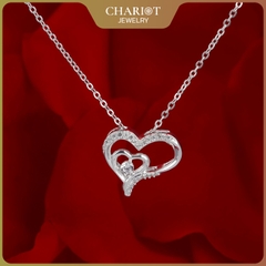 Dây chuyền DCJ06 S925 Dancing Heart, trái tim quyến rũ, quà tặng Valentine ý nghĩa, ChariotJewelry