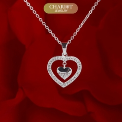 Dây chuyền DCJ07 S925 Trái tim thanh lịch, quà tặng Valentine,ChariotJewelry