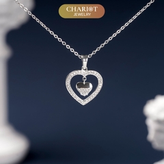 Dây chuyền DCJ07 S925 Trái tim thanh lịch, quà tặng Valentine,ChariotJewelry