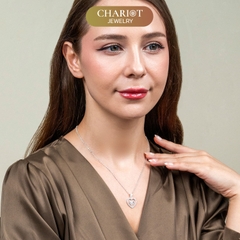 Dây chuyền DCJ07 S925 Trái tim thanh lịch, quà tặng Valentine,ChariotJewelry