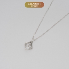 Dây chuyền bạc DCJ11 S925 Upside Down Heart, quà tặng 8-3 ý nghĩa, Chariot Jewelry