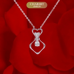Dây chuyền bạc DCJ11 S925 Upside Down Heart, quà tặng 8-3 ý nghĩa, Chariot Jewelry