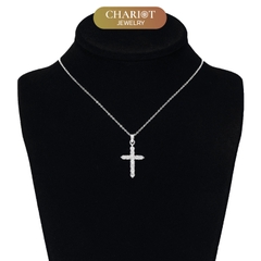 Dây chuyền DCJ09 chữ thập đính đá lấp lánh s925 ChariotJewelry