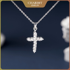 Dây chuyền DCJ09 chữ thập đính đá lấp lánh s925 ChariotJewelry