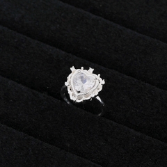 Nhẫn bạc nữ S925 NCJ63 trái tim tình yêu lấp lánh, quà tặng Valentine ý nghĩa dành cho bạn gái, Chariot Jewelry