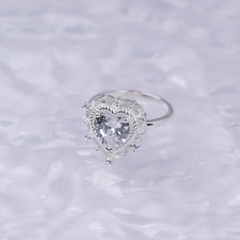 Nhẫn bạc nữ S925 NCJ63 trái tim tình yêu lấp lánh, quà tặng Valentine ý nghĩa dành cho bạn gái, Chariot Jewelry