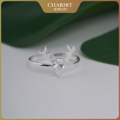 Nhẫn bạc  s925 NCJ159 sừng hươu dễ thương ChariotJewelry