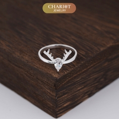 Nhẫn bạc  s925 NCJ159 sừng hươu dễ thương ChariotJewelry