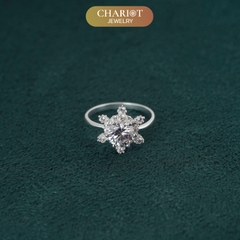 Nhẫn bạc s925 NCJ160 bông tuyết nở rộ ChariotJewelry