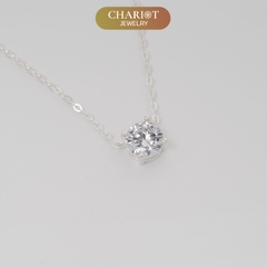Dây chuyền bạc DCJ15 mặt đá tròn S925 ChariotJewelry