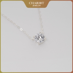 Dây chuyền bạc DCJ15 mặt đá tròn S925 ChariotJewelry