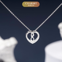Dây chuyền bạc DCJ17 925 CHARIOT Infinity Knot Heart  ChariotJewelry