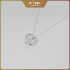 Dây chuyền bạc DCJ17 925 Infinity Knot Heart, quà tặng Valentine ý nghĩa, Chariot Jewelry
