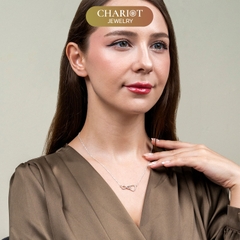 Dây chuyền bạc DCJ20  S925 Trái tim vô cực, quà tặng Valentine ý nghĩa, Chariot Jewelry