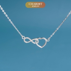 Dây chuyền bạc DCJ20  S925 Trái tim vô cực, quà tặng Valentine ý nghĩa, Chariot Jewelry