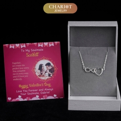 Dây chuyền bạc DCJ20  S925 Trái tim vô cực, quà tặng Valentine ý nghĩa, Chariot Jewelry