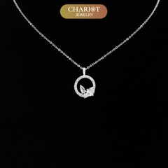 Dây chuyền bạc DCJ21 925 Vòng hoa lá ChariotJewelry