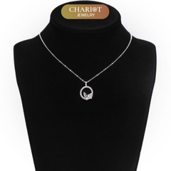 Dây chuyền bạc DCJ21 925 Vòng hoa lá ChariotJewelry