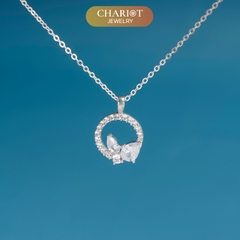 Dây chuyền bạc DCJ21 925 Vòng hoa lá ChariotJewelry