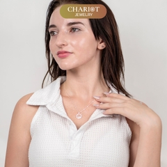Dây chuyền bạc DCJ21 925 Vòng hoa lá ChariotJewelry