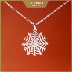 Dây chuyền bạc DCJ29 s925 Bông tuyết lấp lánh, quà tặng Valentine ý nghĩa, Chariot Jewelry