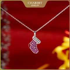 Dây chuyền bạc DCJ35 Red Stocking Christmas S925 ChariotJewelry