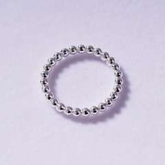 Nhẫn bạc NCJ03 hạt kết trơn, quà tặng sinh nhật  dành cho bạn gái ChariotJewelry