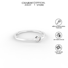 Nhẫn Bạc NCJ30 Mặt Trăng Đính Đá Chariot Jewelry