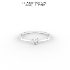 Nhẫn Bạc NCJ30 Mặt Trăng Đính Đá Chariot Jewelry