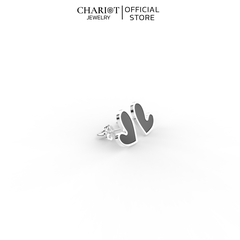 Khuyên Tai Bạc EJC54 Hình Trái Tim Chariot Jewelry