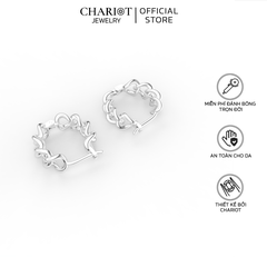 Khuyên Tai Bạc EJC55 Mắt Xích Chariot Jewelry