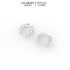 Khuyên Tai Bạc EJC55 Mắt Xích Chariot Jewelry