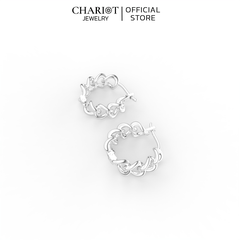 Khuyên Tai Bạc EJC55 Mắt Xích Chariot Jewelry