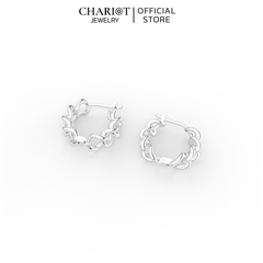 Khuyên Tai Bạc EJC55 Mắt Xích Chariot Jewelry